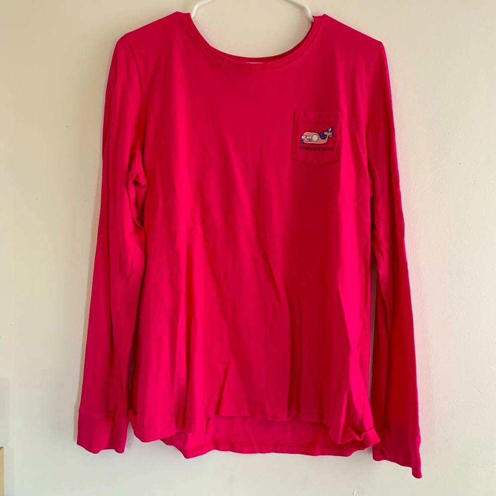VINEYARD VINES women’s pink long sleeve- large